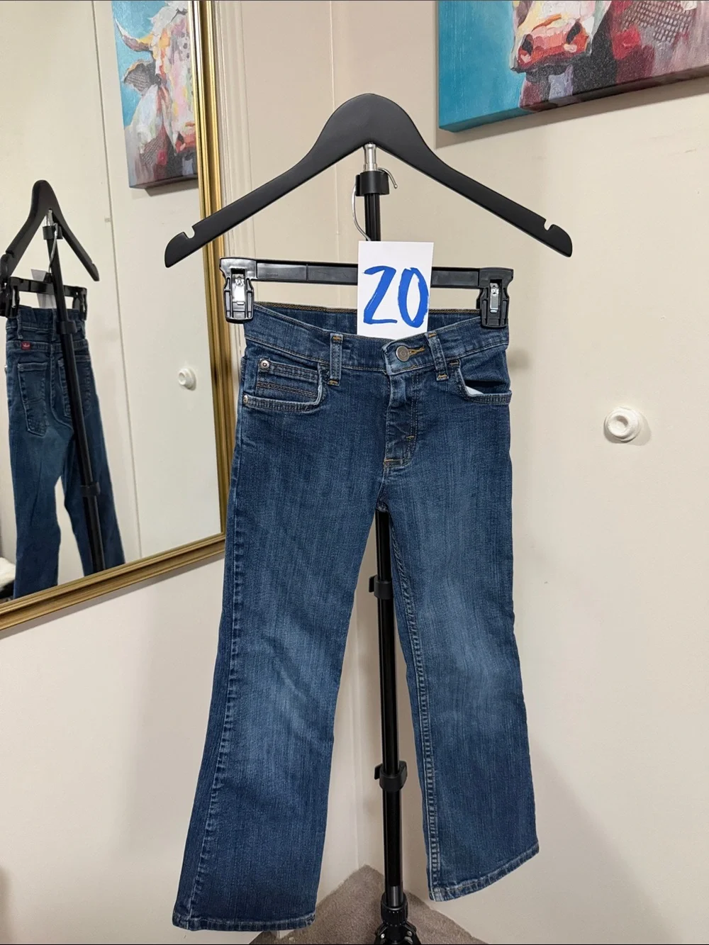 Wrangler Dark Blue Kids Bootcut Jeans - 8 Slim